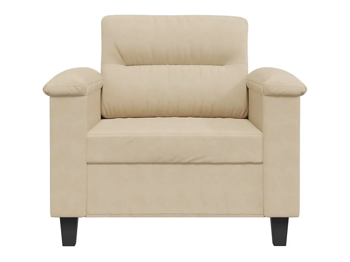 Poltrona 60 cm tecido de microfibra cor creme
