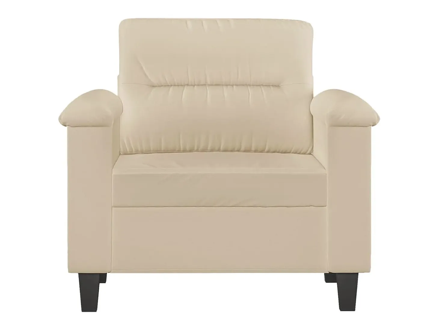 Poltrona 60 cm tecido de microfibra cor creme PT819016
