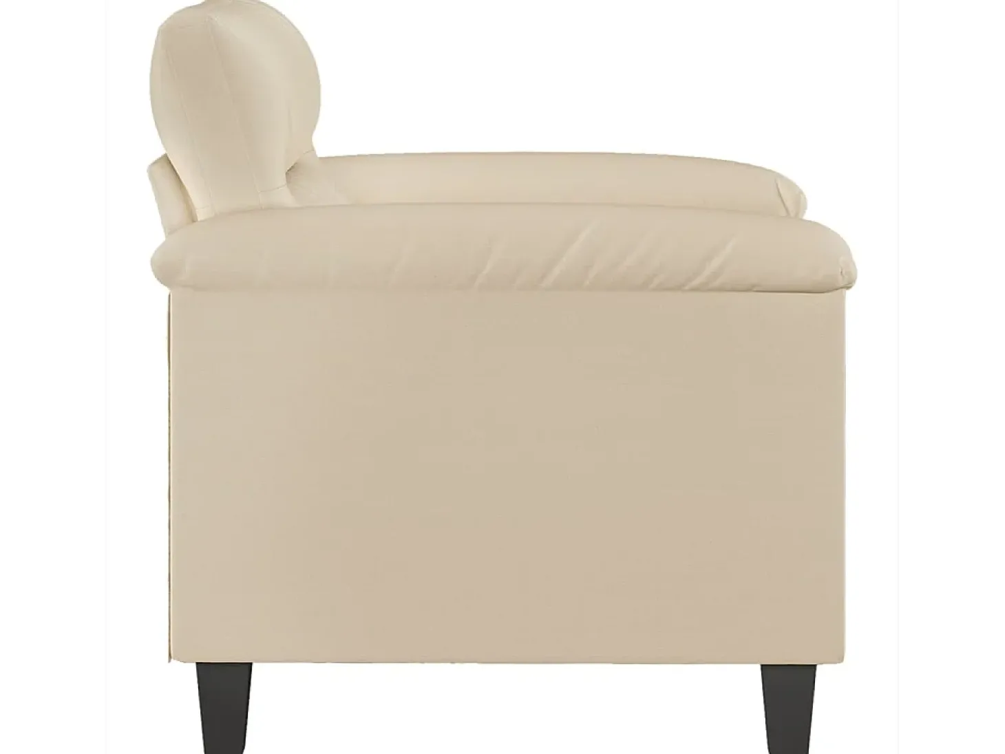 Poltrona 60 cm tecido de microfibra cor creme PT819016