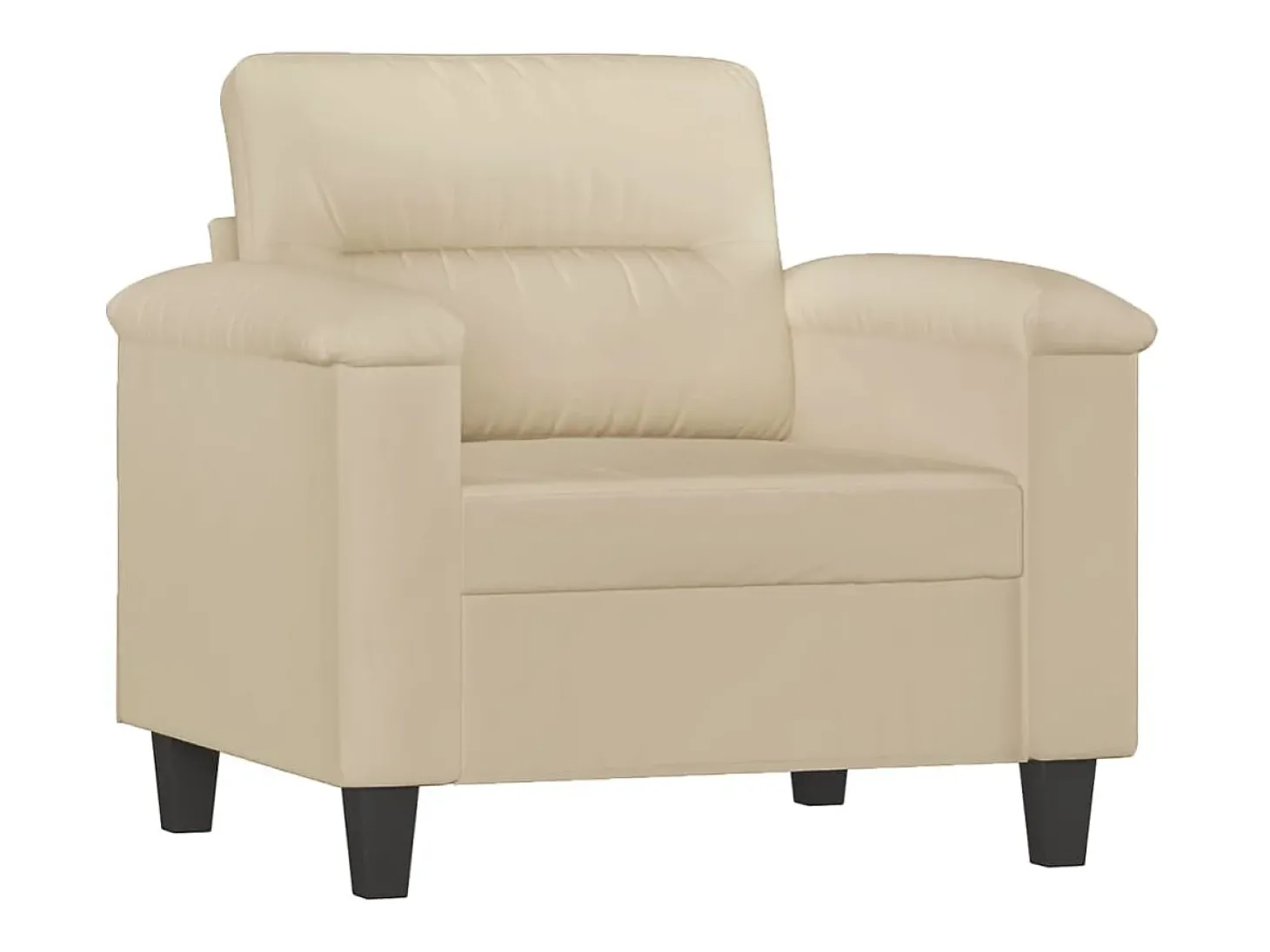 Poltrona 60 cm tecido de microfibra cor creme PT819016