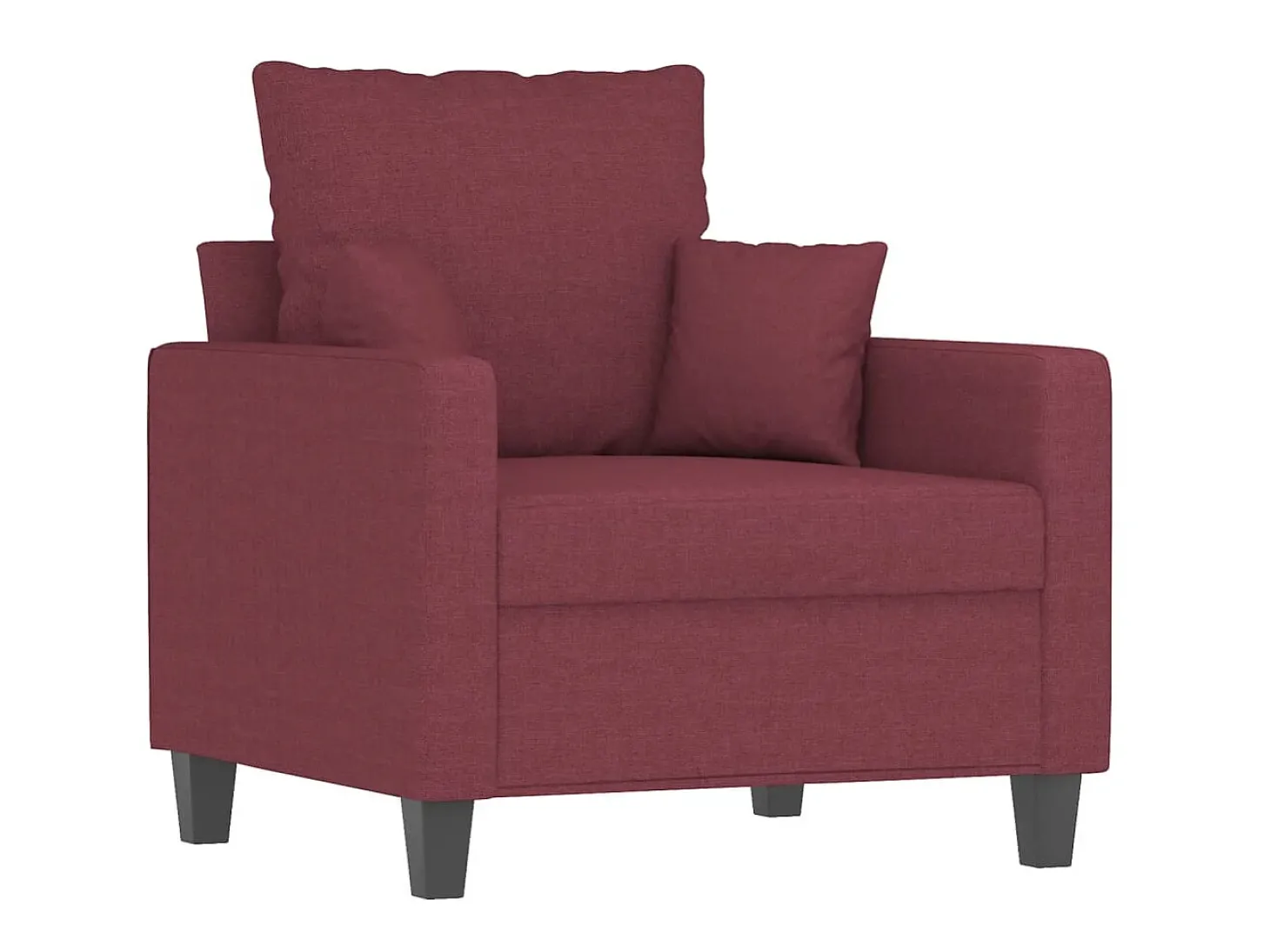 Poltrona 60 cm tecido vermelho tinto PT300824