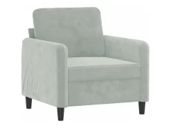 Poltrona 60 cm veludo cinzento-claro PT167984