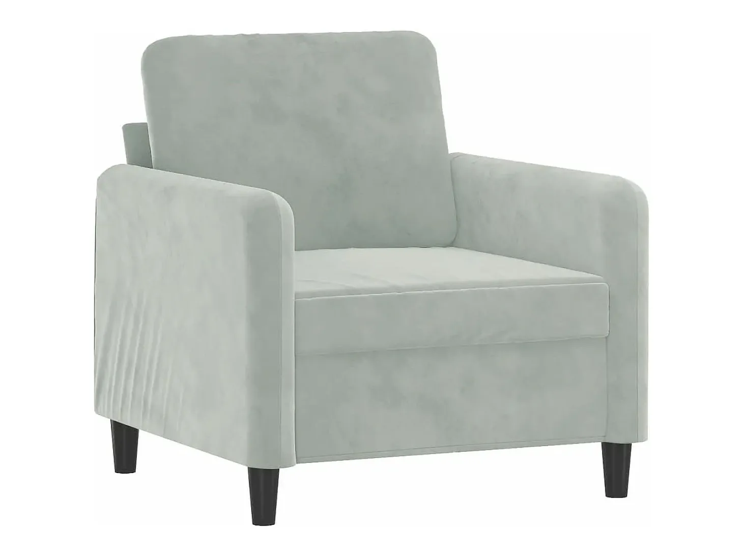 Poltrona 60 cm veludo cinzento-claro PT167984