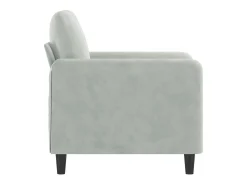 Poltrona 60 cm veludo cinzento-claro PT167984
