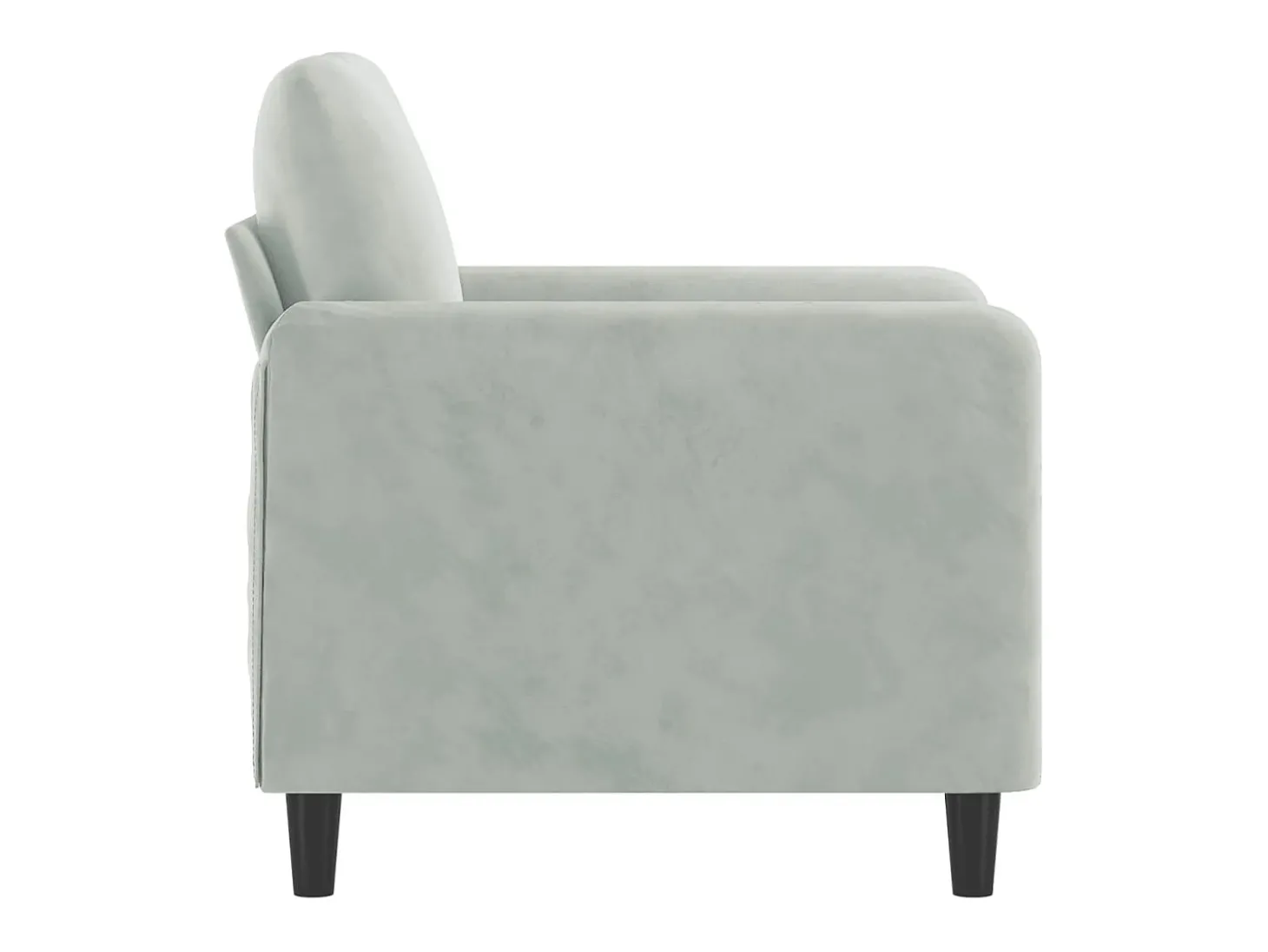 Poltrona 60 cm veludo cinzento-claro PT167984