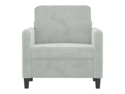 Poltrona 60 cm veludo cinzento-claro PT167984