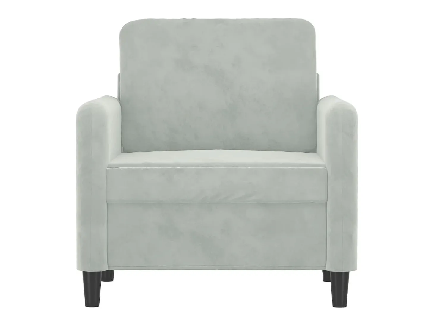 Poltrona 60 cm veludo cinzento-claro PT167984