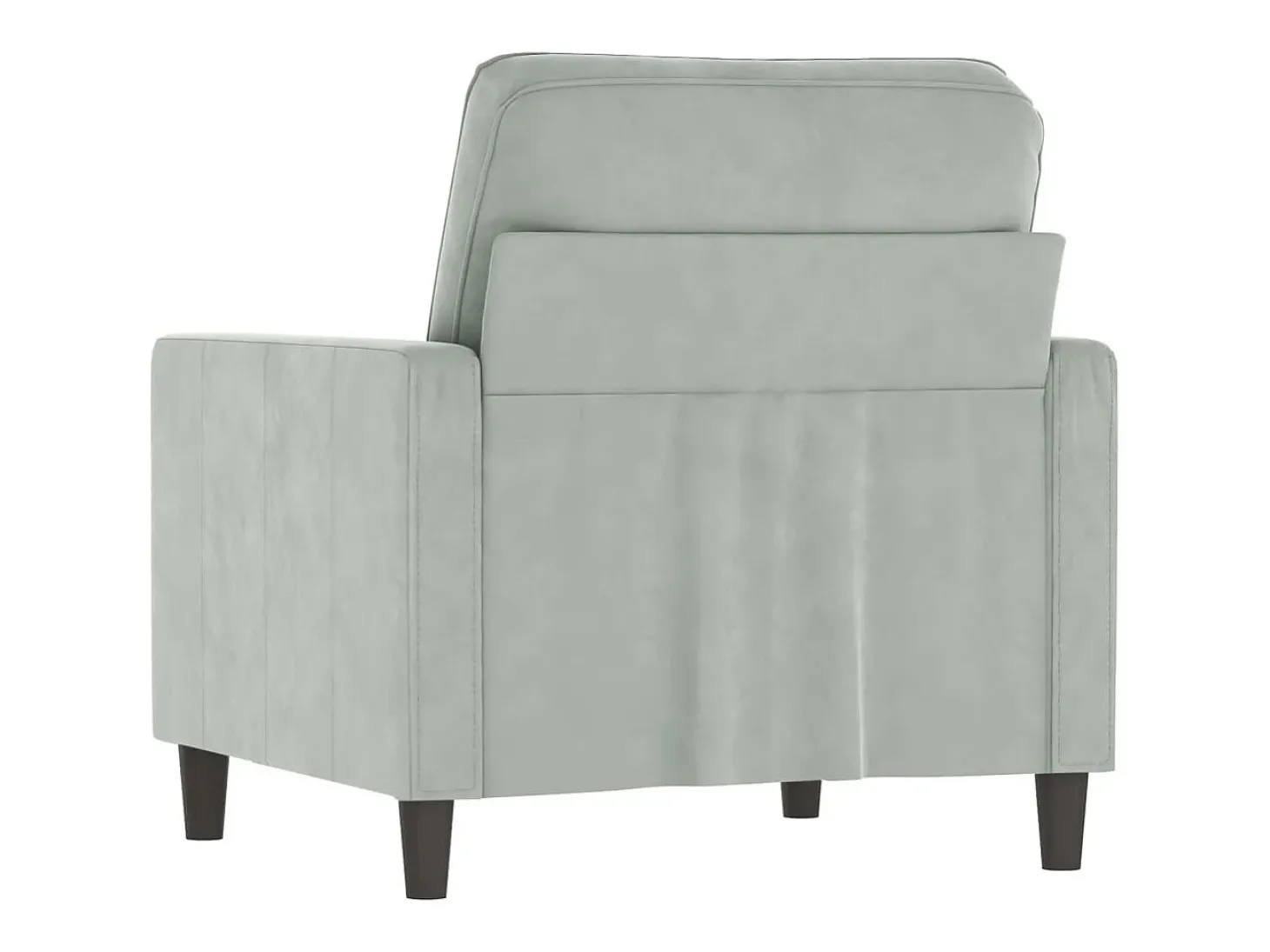 Poltrona 60 cm veludo cinzento-claro PT993406