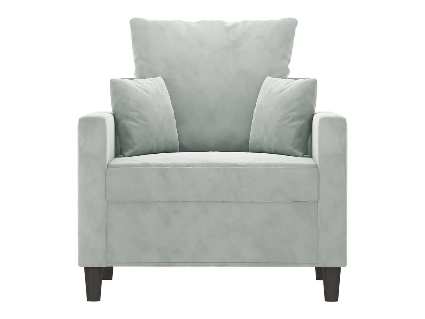 Poltrona 60 cm veludo cinzento-claro PT183684