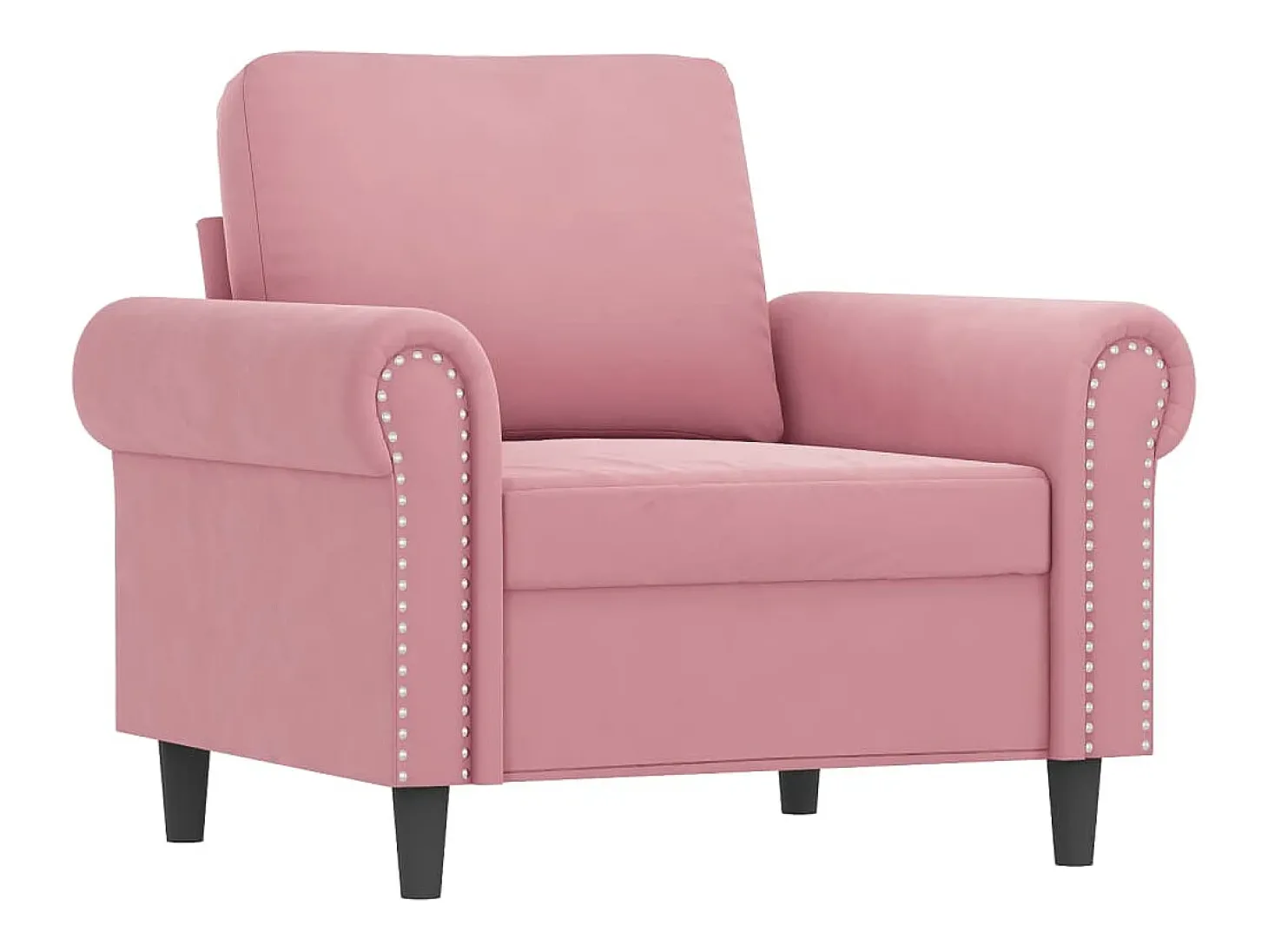 Poltrona 60 cm veludo rosa PT311070