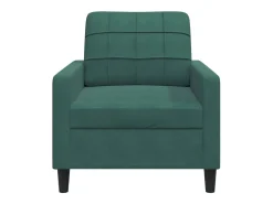 Poltrona 60 cm veludo verde-escuro PT275345