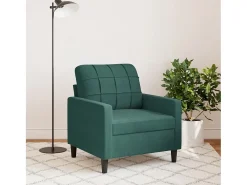 Poltrona 60 cm veludo verde-escuro PT275345