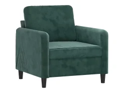 Poltrona 60 cm veludo verde-escuro PT549918