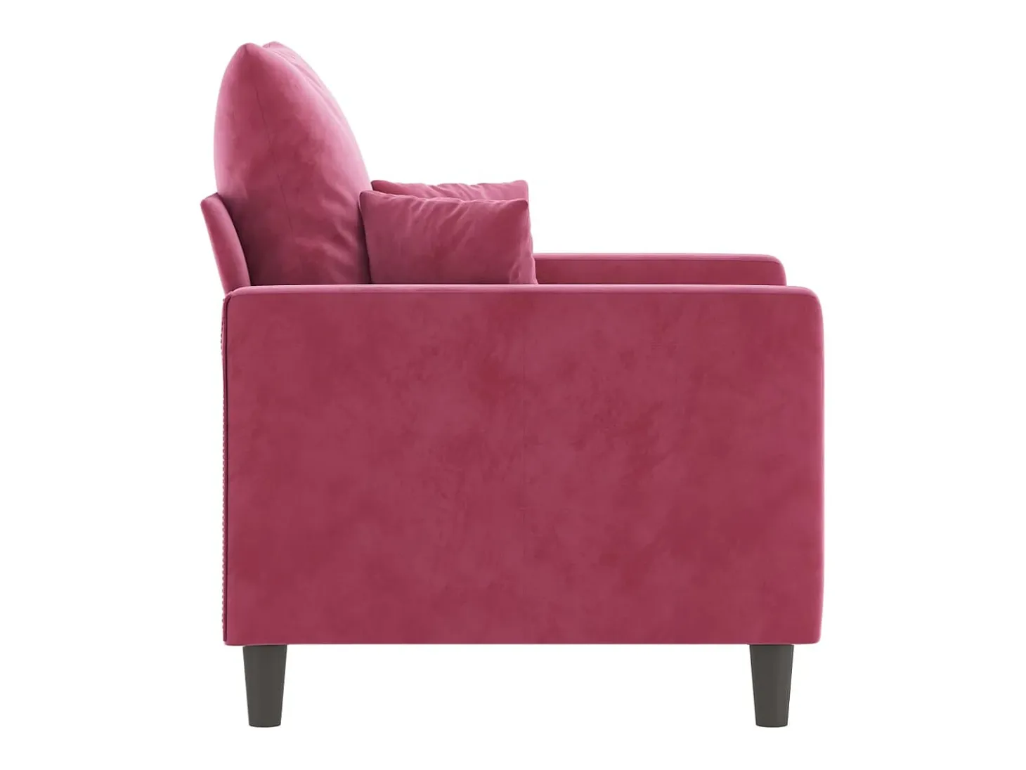 Poltrona 60 cm veludo vermelho-tinto PT671708