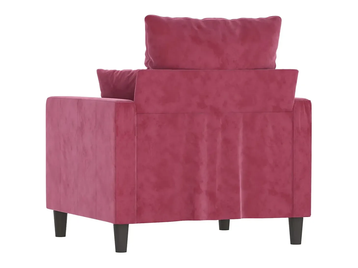 Poltrona 60 cm veludo vermelho-tinto PT671708
