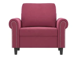 Poltrona 60 cm veludo vermelho-tinto PT598073