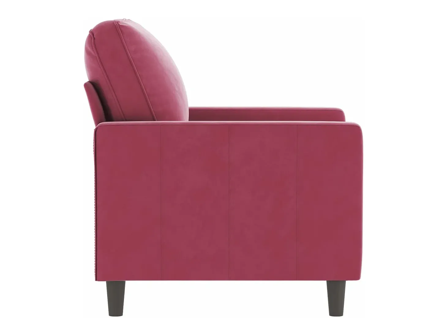 Poltrona 60 cm veludo vermelho-tinto PT872830