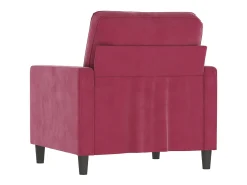 Poltrona 60 cm veludo vermelho-tinto PT872830