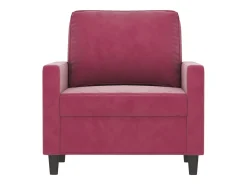 Poltrona 60 cm veludo vermelho-tinto PT872830