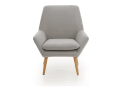 Poltrona Annarita, poltrona lounge design, 100% Made in Italy, poltrona relaxante em tecido acolchoado, 80x70h95 cm, Cinza