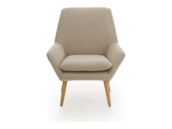 Poltrona Annarita, poltrona lounge de design, 100% Made in Italy, poltrona relaxante em tecido acolchoado, 80x70h95 cm, Bege