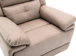 Poltrona articulada elétrica em tecido taupe com 1 porta USB DOLENE
