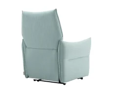 Poltrona articulada elétrica em tecido azul-claro estilo contemporâneo MODOC