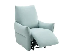 Poltrona articulada elétrica em tecido azul-claro estilo contemporâneo MODOC
