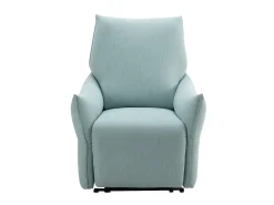 Poltrona articulada elétrica em tecido azul-claro estilo contemporâneo MODOC