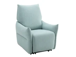 Poltrona articulada elétrica em tecido azul-claro estilo contemporâneo MODOC