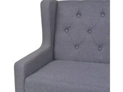 Poltrona cadeira assento de descanso sofá de design para sala de estar tecido cinza 1102324