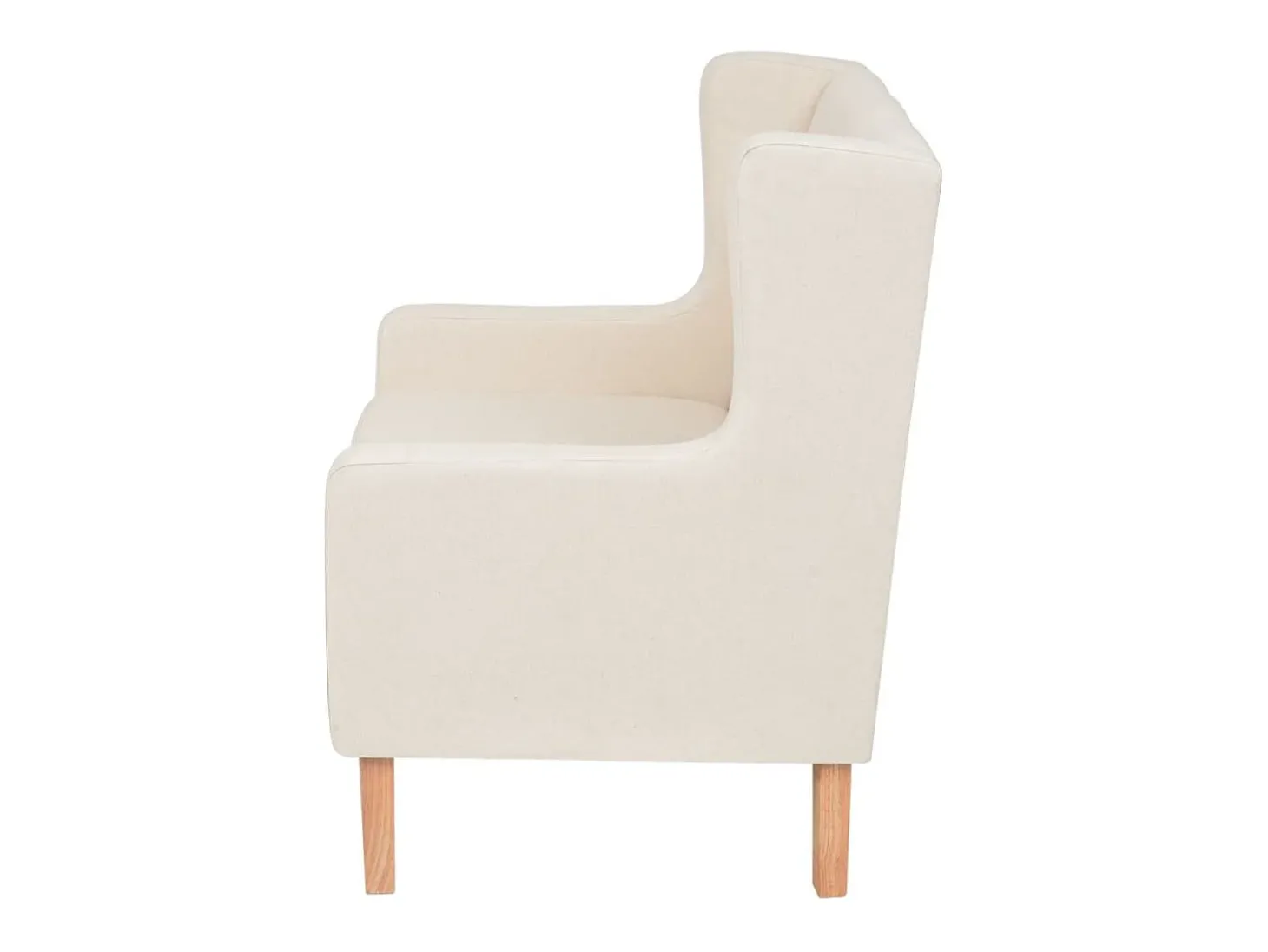 Poltrona cadeira assento de descanso sofá de design para sala de estar tecido branco creme 1102129/3