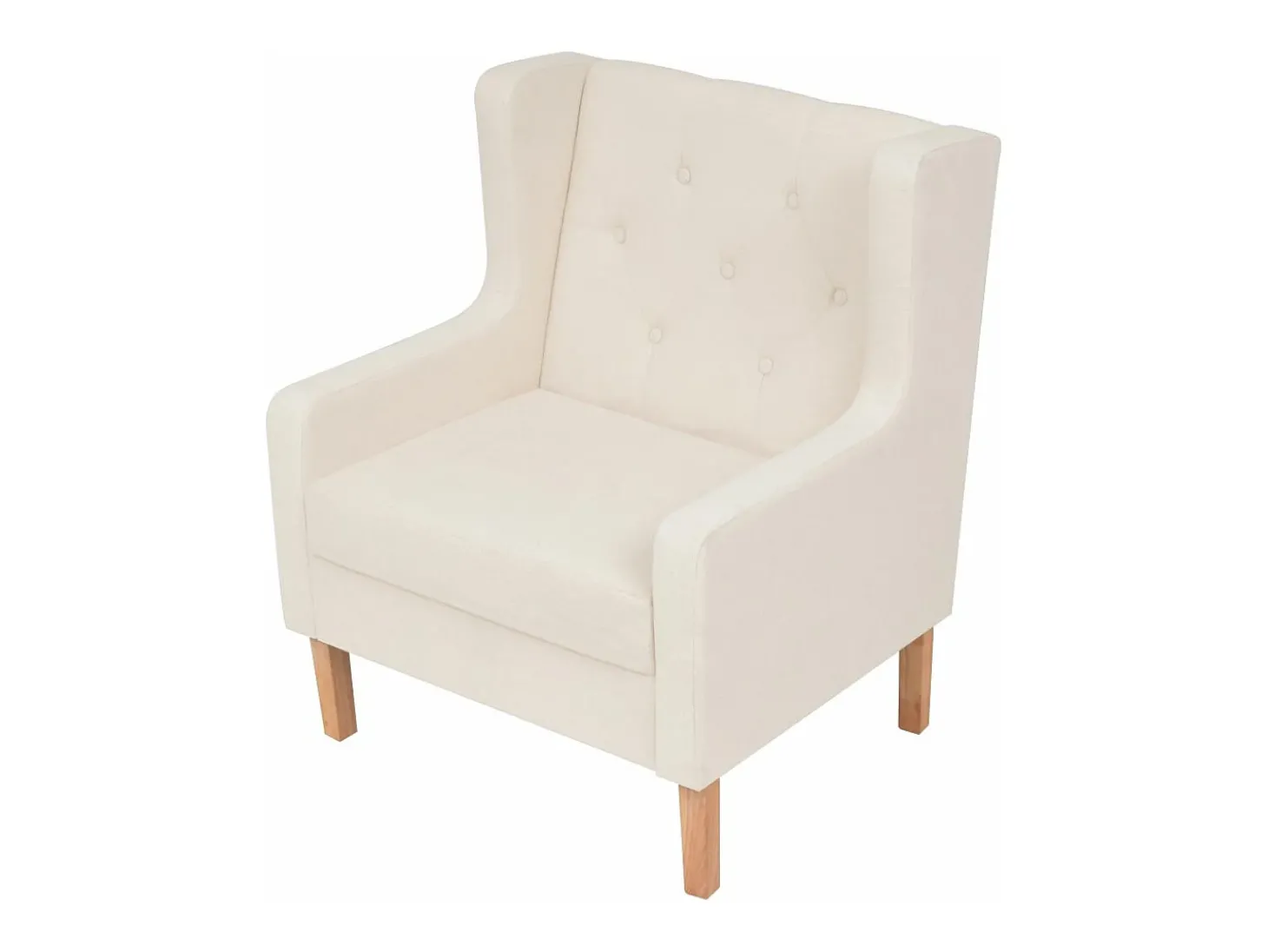 Poltrona cadeira assento de descanso sofá de design para sala de estar tecido branco creme 1102129/3