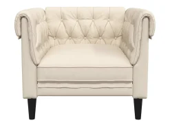 Poltrona chesterfield linho