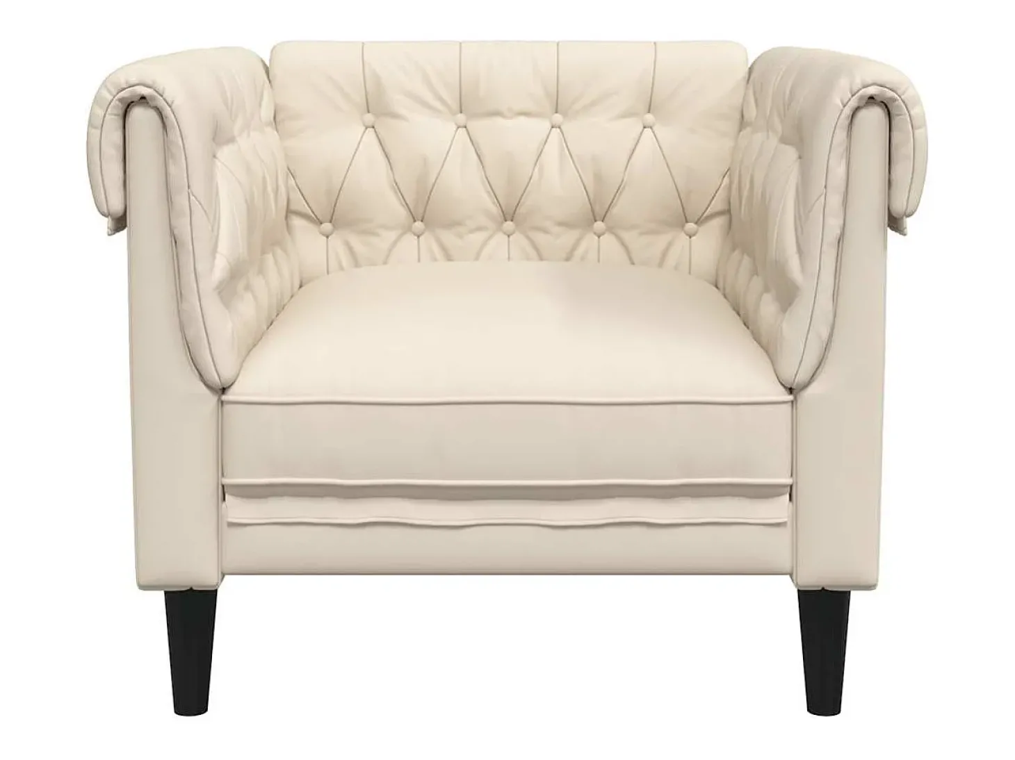Poltrona chesterfield linho