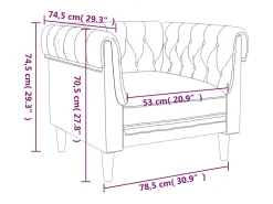 Poltrona chesterfield linho
