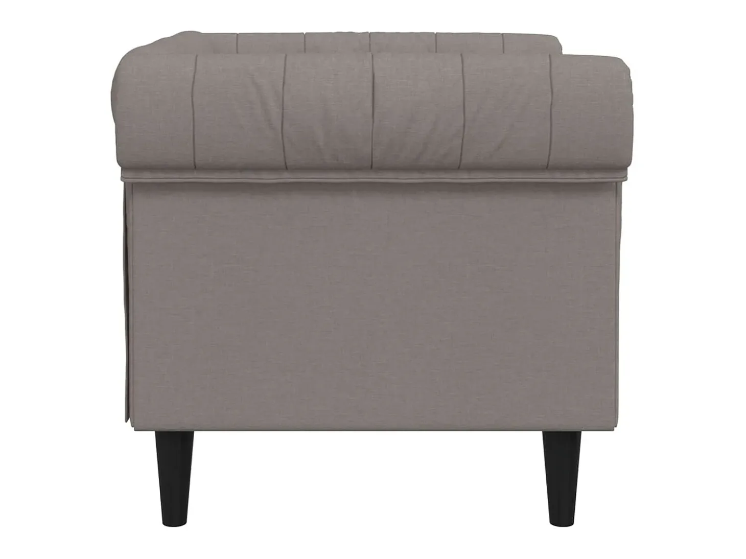 Poltrona chesterfield tecido cinzento-acastanhado PT856641