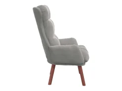 poltrona Cinzento-claro 69 x 74 x 93 cm Veludo