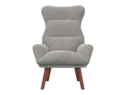 poltrona Cinzento-claro 69 x 74 x 93 cm Veludo