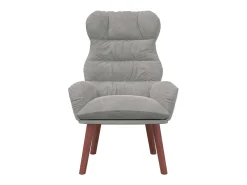 poltrona Cinzento-claro 69 x 74 x 93 cm Veludo