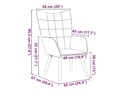 poltrona Cinzento-claro 62 x 67 x 95,5 cm Tecido Sherpa