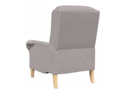 poltrona Cinzento-claro 76 x 94 x 102 cm Tecido Soft Sherpa