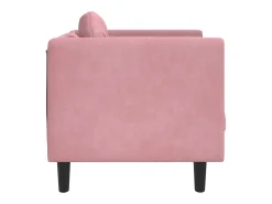Poltrona com almofadão veludo rosa PT767587