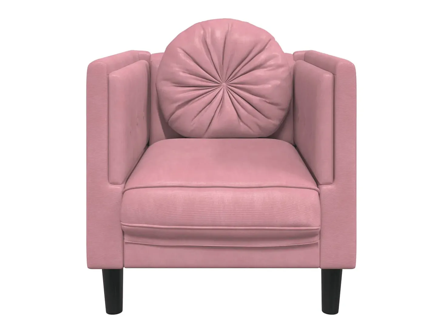 Poltrona com almofadão veludo rosa PT767587