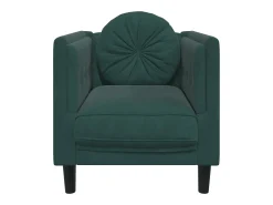 Poltrona com almofadão veludo verde-escuro PT597135