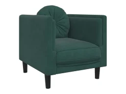 Poltrona com almofadão veludo verde-escuro PT597135