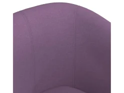 Poltrona com apoio de pés tecido roxo