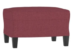 Poltrona com apoio de pés 60 cm tecido vermelho tinto PT809966