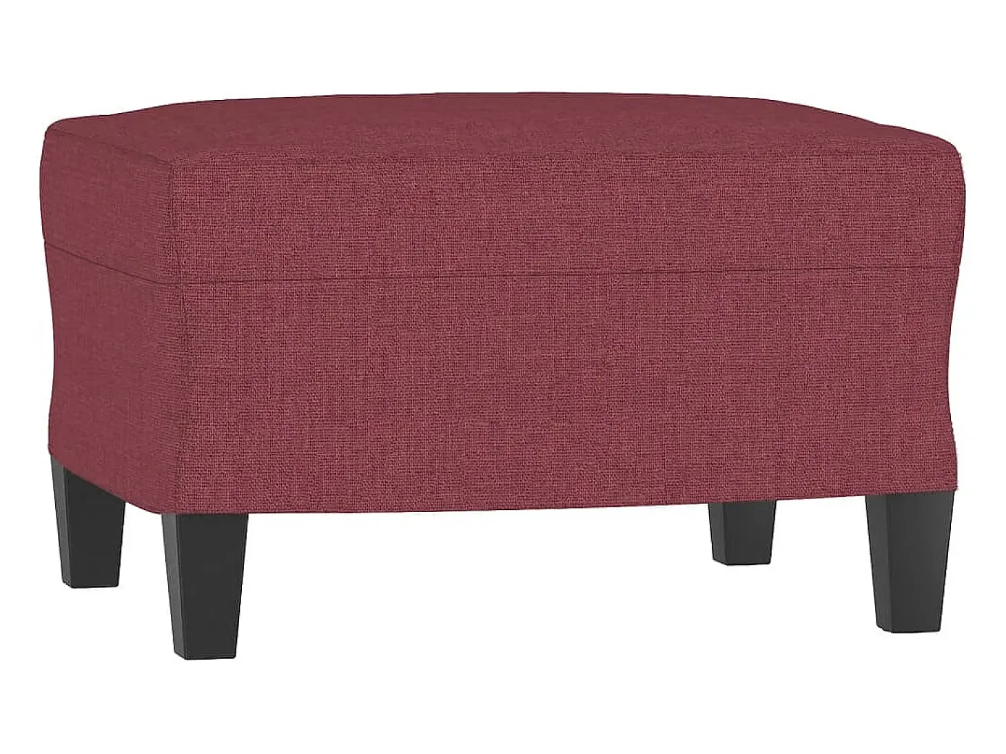 Poltrona com apoio de pés 60 cm tecido vermelho tinto PT809966