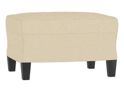 Poltrona com apoio de pés 60 cm tecido cor creme PT395530